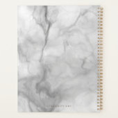 Witte marmeren planner met op maat gemaakte monogr (Achterkant)