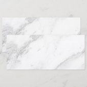 Witte marmeren platte kaart (Voorkant / Achterkant)