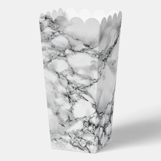 Witte Marmeren Popcorn Doos Bedankdoosjes (Voorkant)