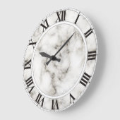 Witte marmeren Romeinse cijfer wandklok (Hoek)