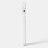 Witte marmeren schroot Elegant iPhone Hoesje (Linkerkant)
