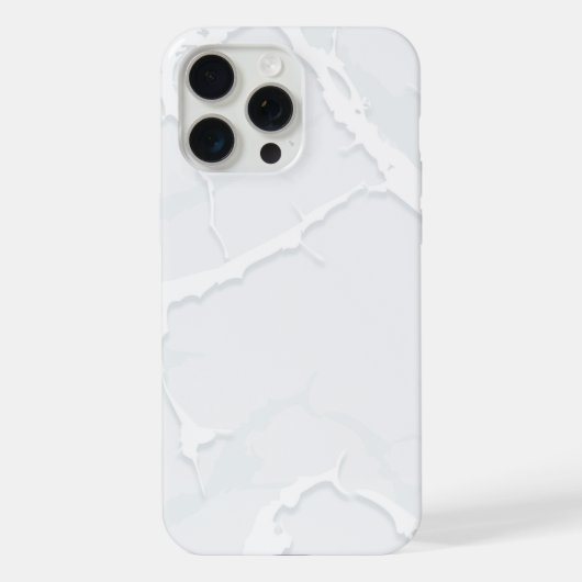 Witte marmeren schroot Elegant iPhone Hoesje (Achterkant)