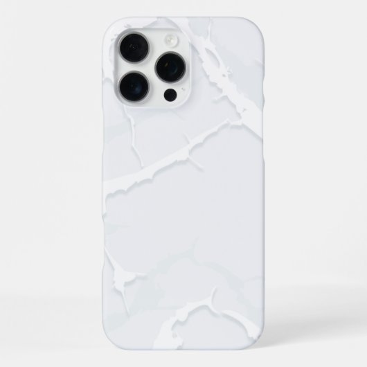 Witte marmeren schroot Elegant iPhone Hoesje (Achterkant)