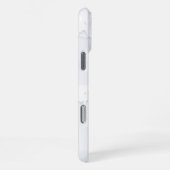 Witte marmeren schroot Elegant iPhone Hoesje (Rechterkant)