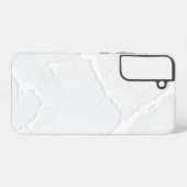 Witte marmeren schroot Elegant Samsung Galaxy Hoesje (Achterkant horizontaal)