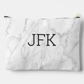 Witte marmeren steen aangepaste monogram groot etui (Achterkant)