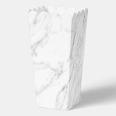 Witte marmeren stenen textuur op maat gemaakte pop bedankdoosjes (Achterkant)