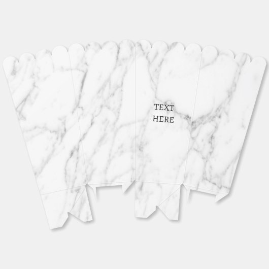Witte marmeren stenen textuur op maat gemaakte pop bedankdoosjes (Ongevouwen)