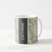 Witte marmeren textuur en zwarte pastel kleur op m koffiemok (Voorkant rechts)