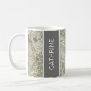 Witte marmeren textuur en zwarte pastel kleur op m koffiemok