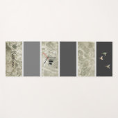 Witte marmeren textuur en zwarte pastel kleur op m yogamat (Voorkant (horizontaal))