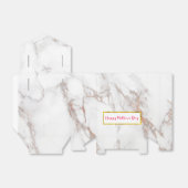 Witte Marmeren Textuur Gelukkige Moederdag Bedankdoosjes (Uitgevouwen)
