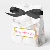 Witte Marmeren Textuur Gelukkige Moederdag Bedankdoosjes (Voorkant Zijde)