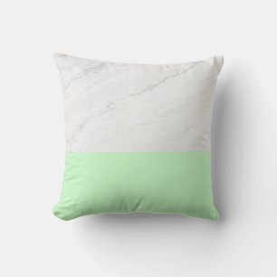 Witte marmeren textuur pastel mint groene achtergr kussen