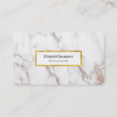 Witte Marmeren Textuur Professioneel Visitekaartje (Voorkant)