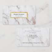 Witte Marmeren Textuur Professioneel Visitekaartje (Voorkant / Achterkant)