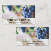 Witte marmeren textuur | Wijndruiven Visitekaartje (Voorkant / Achterkant)