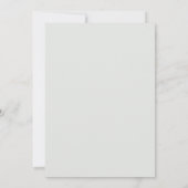 Witte Marmeren Vergulde Botanische Bruiloft Kaart (Achterkant)
