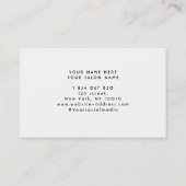 Witte marmeren vlechten visitekaartje (Achterkant)