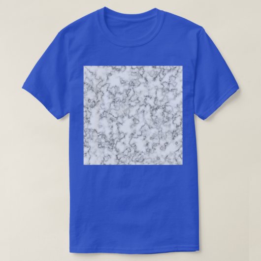 Witte marmeren zwarte aderen t-shirt (Design voorkant)