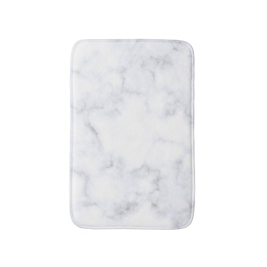 Witte marmertextuur badmat (Voorkant Verticaal)