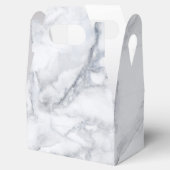 Witte marmertextuur bedankdoosjes (Geopend)