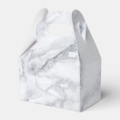 Witte marmertextuur bedankdoosjes (Voorkant Zijde)