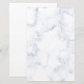 Witte marmertextuur briefpapier (Voorkant / Achterkant)