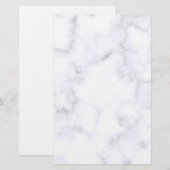 Witte marmertextuur briefpapier (Voorkant / Achterkant)