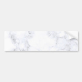 Witte marmertextuur bumpersticker