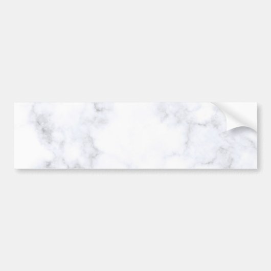 Witte marmertextuur bumpersticker (Voorkant)