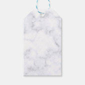 Witte marmertextuur cadeaulabel (Voorkant)