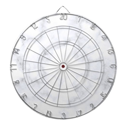 Witte marmertextuur dartbord (Voorkant)