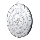 Witte marmertextuur dartbord (Voorkant Rechts)