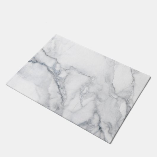 Witte marmertextuur deurmat (Schuin)