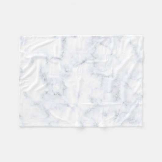 Witte marmertextuur fleece deken (Voorkant (Horizontaal))