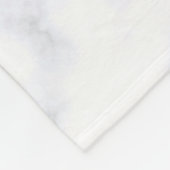 Witte marmertextuur fleece deken (Hoek)