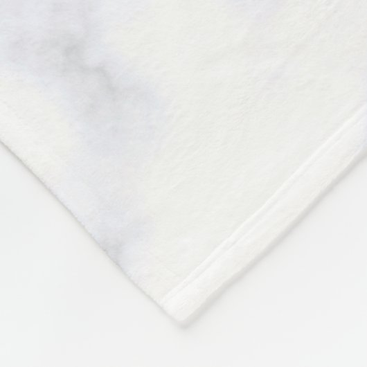 Witte marmertextuur fleece deken (Hoek)