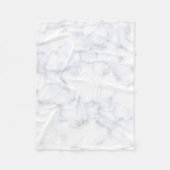 Witte marmertextuur fleece deken (Voorkant)