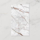 Witte marmertextuur | Goudborstel Visitekaartje (Achterkant)