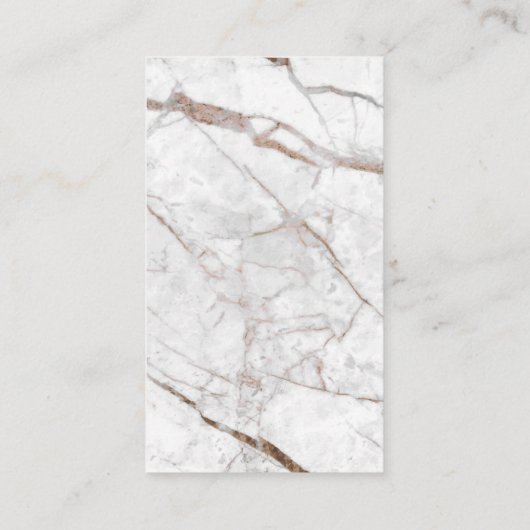 Witte marmertextuur | Goudborstel Visitekaartje (Achterkant)