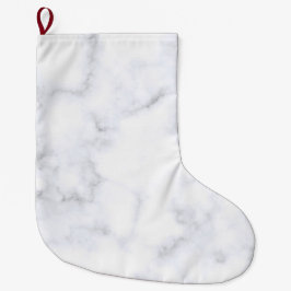 Witte marmertextuur grote kerstsok