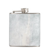 Witte marmertextuur heupfles (Voorkant)