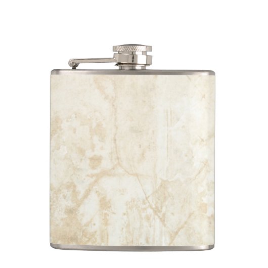 Witte marmertextuur heupfles (Voorkant)