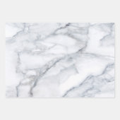 Witte marmertextuur inpakpapier vel (Voorkant 3)