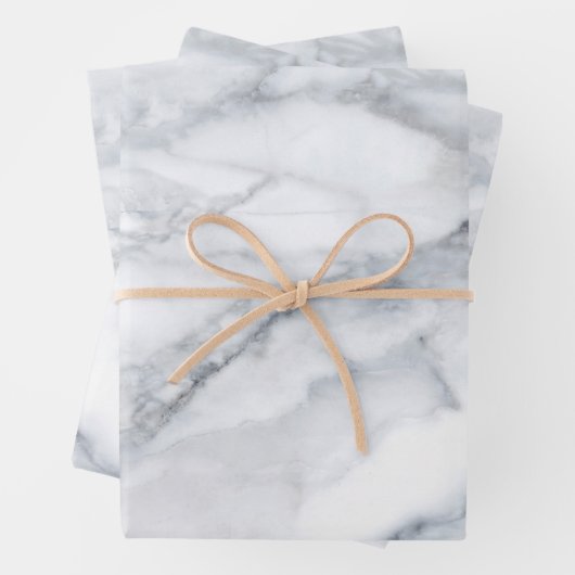 Witte marmertextuur inpakpapier vel (In situ)