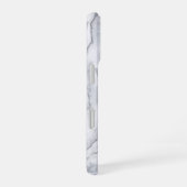 Witte marmertextuur iPhone 16 hoesje (Rechterkant)