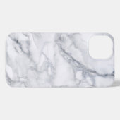 Witte marmertextuur iPhone hoesje (Achterkant horizontaal)
