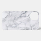 Witte marmertextuur iPhone hoesje (Achterkant horizontaal)