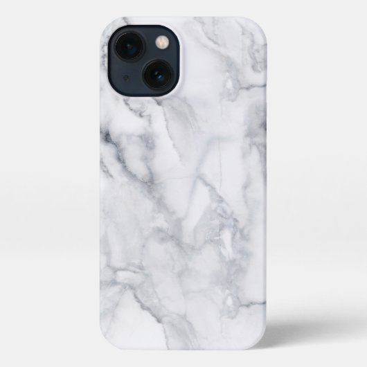Witte marmertextuur iPhone hoesje (Achterkant)